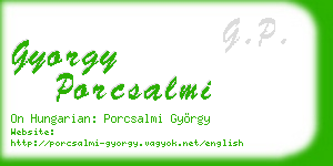 gyorgy porcsalmi business card